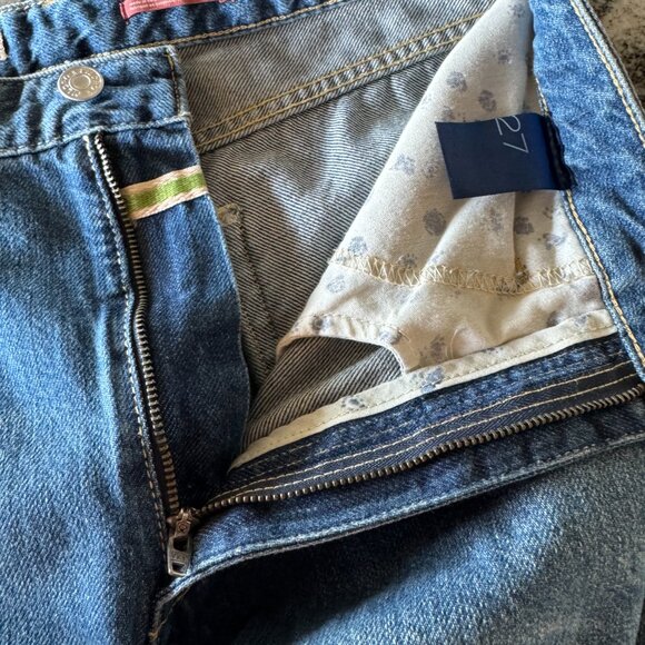 Anthropologie Pilcro The Joey High Rise Distressed Wide Leg denim jeans size 27 - Picture 12 of 15